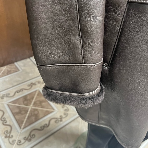 Gorski Men’s M Brown Natural Shearling, New Without Tag - Picture 3 of 12